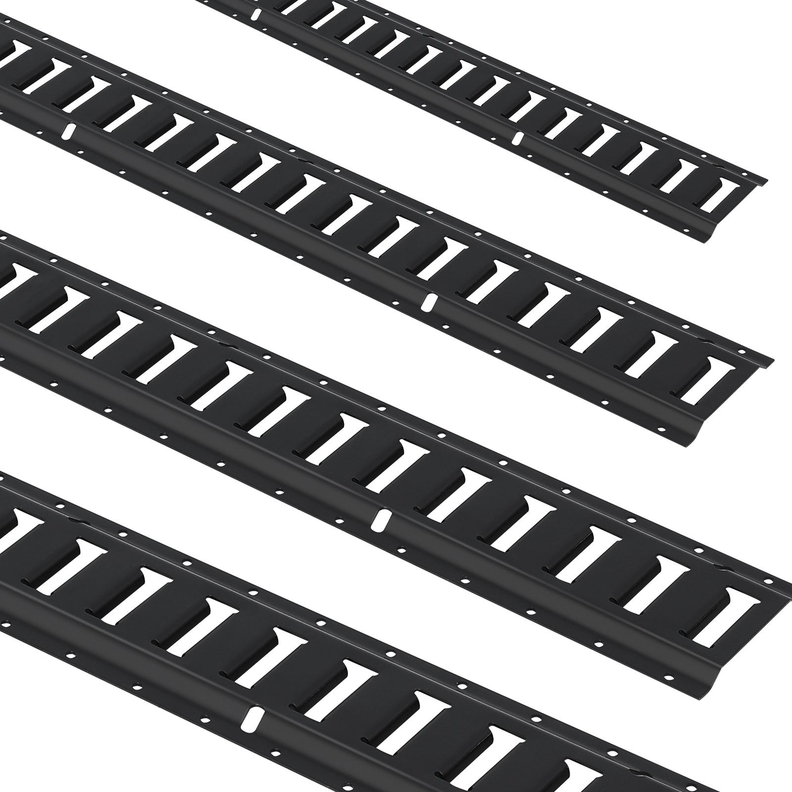 E Track Tie-Down Rail Kit, 18PCS 5' E-Tracks Set Includes 4 Steel Rails & 8 O-Ring Anchors & 4 Tie-Offs With D-Ring & 2 Ratchet Straps, Securing Accessories For Cargo Motorcycles Bikes, 2000 Lbs