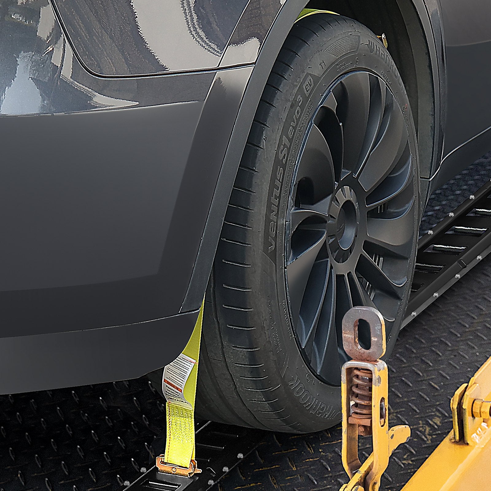 E Track Tie-Down Rail Kit, 18PCS 5' E-Tracks Set Includes 4 Steel Rails & 8 O-Ring Anchors & 4 Tie-Offs With D-Ring & 2 Ratchet Straps, Securing Accessories For Cargo Motorcycles Bikes, 2000 Lbs